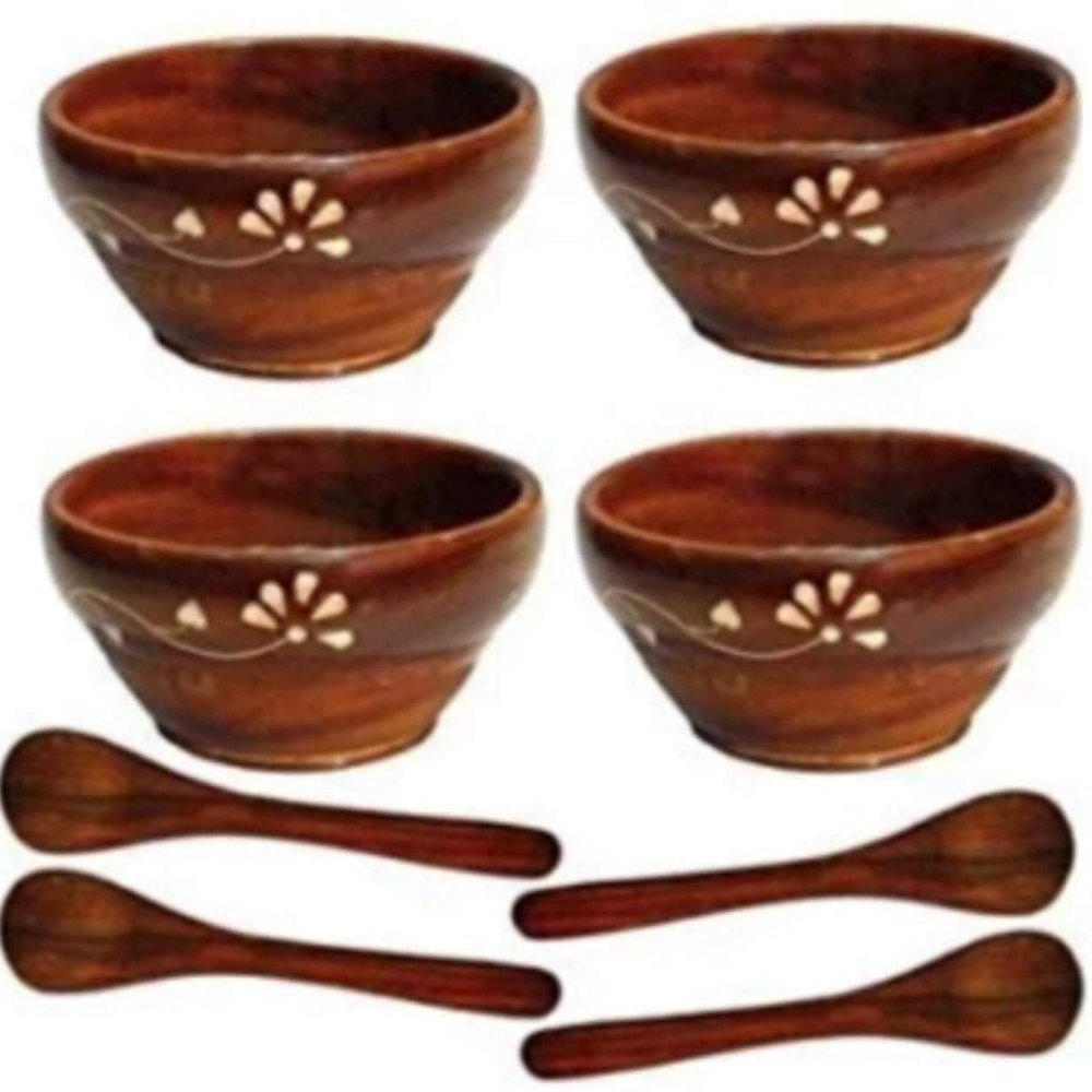 Wooden Classic Snack Bowls Set of 6