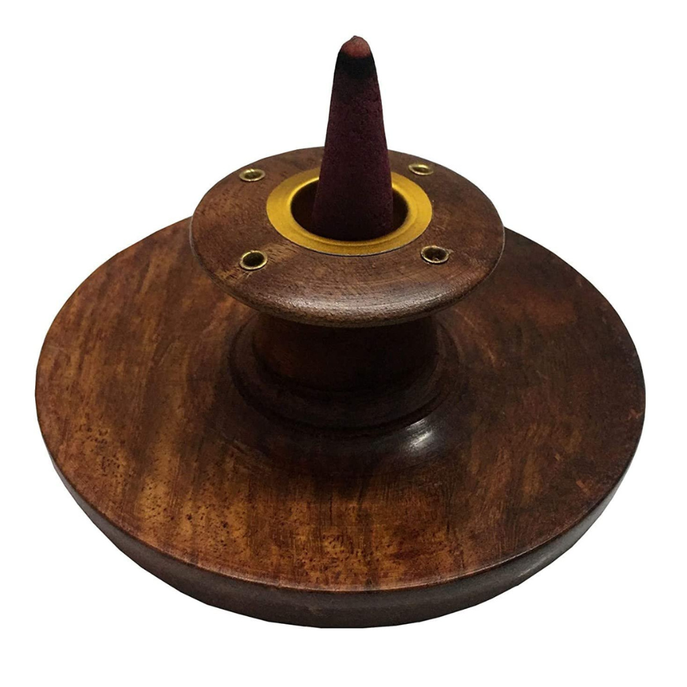 Wooden Coin Shape Incense Holder
